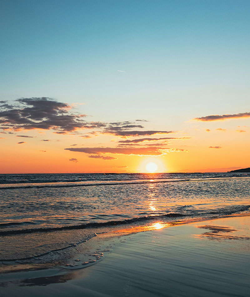 Atardecer en una playa de Mallorca